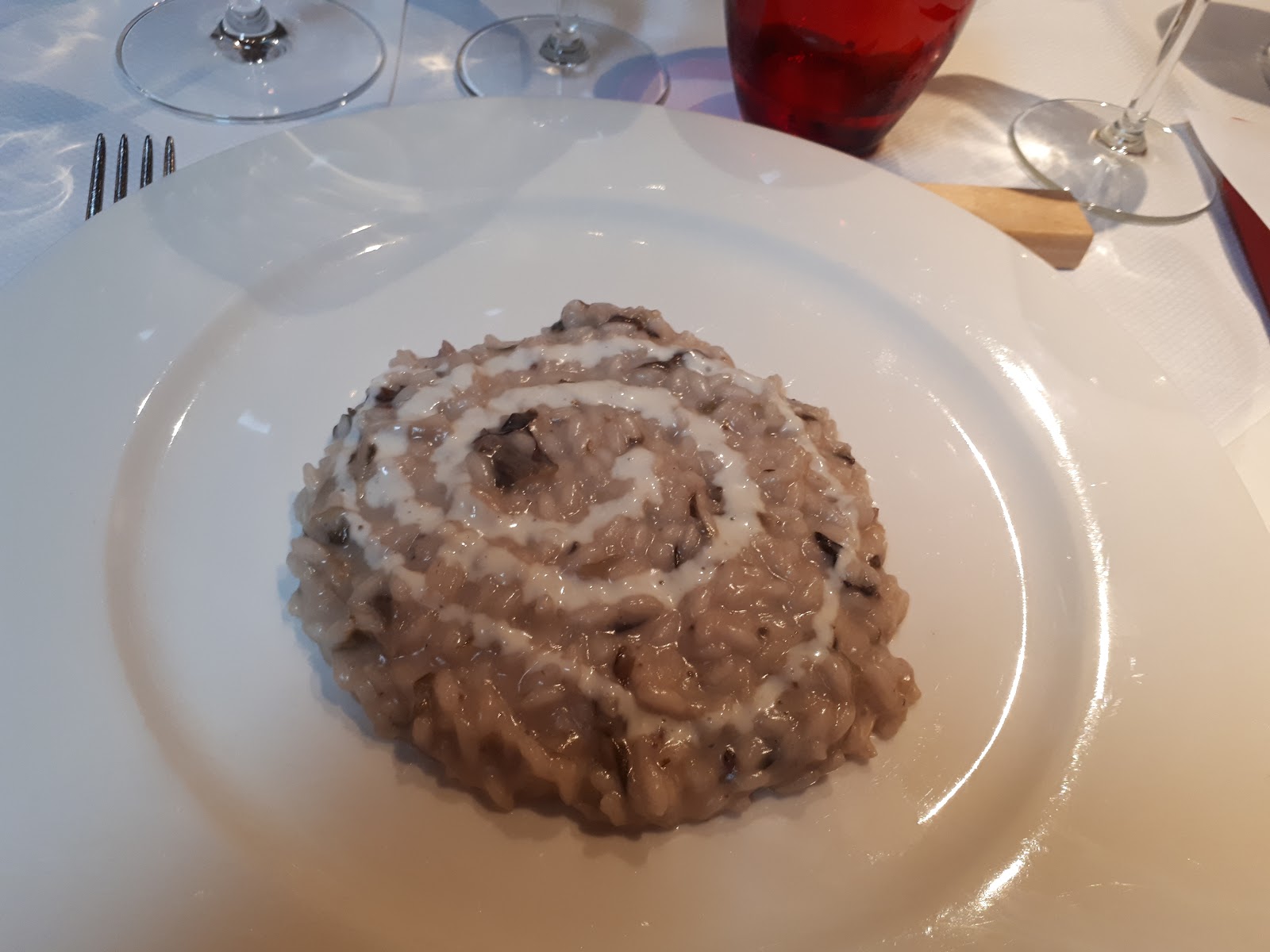 Risotto al radicchio tardivo di Treviso con fonduta di Taleggio DOP