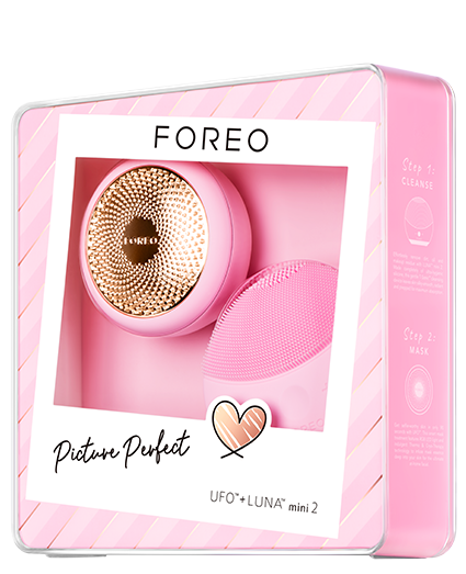 Cofanetto Regalo Picture Perfect Foreo: UFO Pearl Pink + LUNA mini 2 Pearl Pink