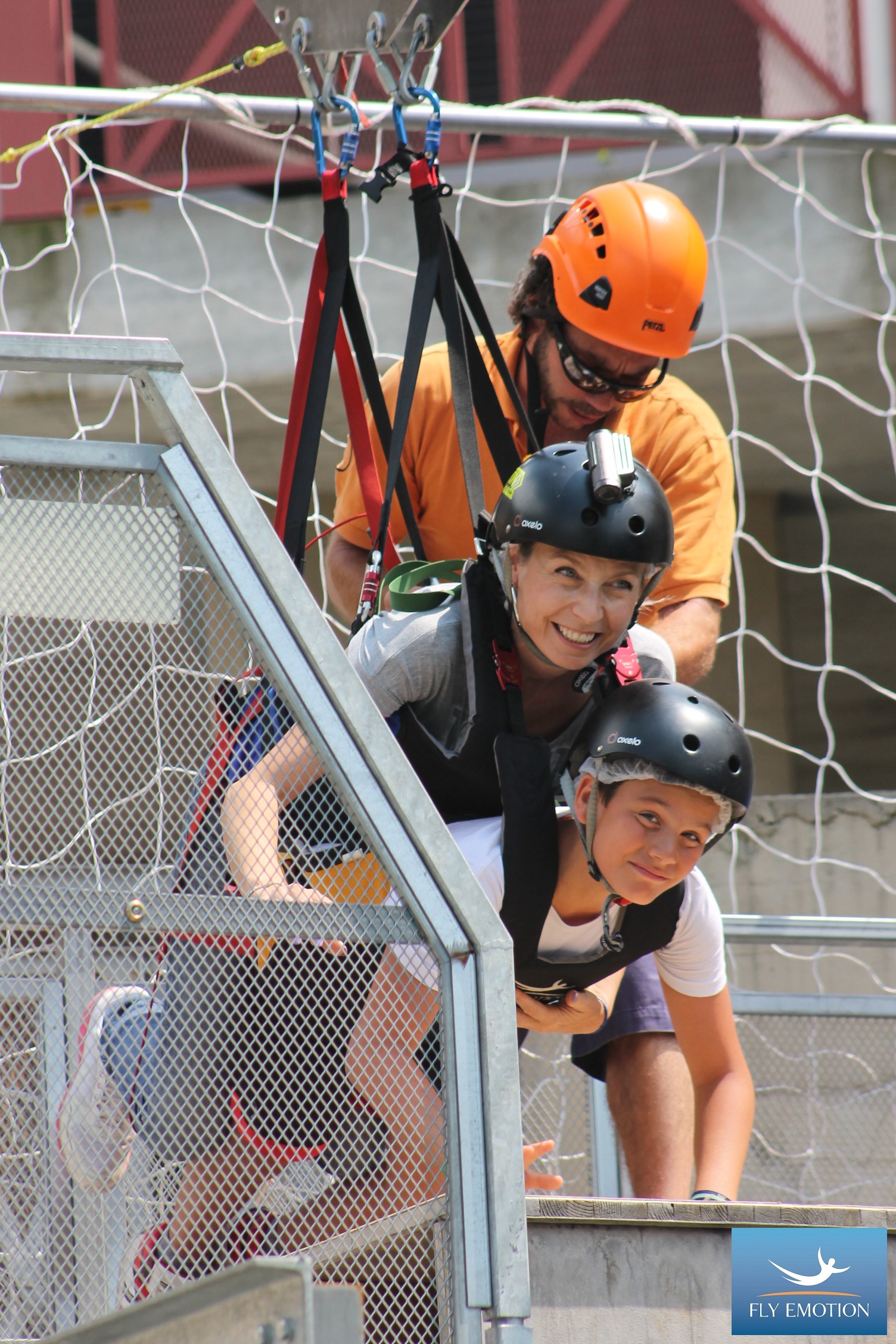 Carlotta e Francesco alla partenza della railzip Fly Emotion