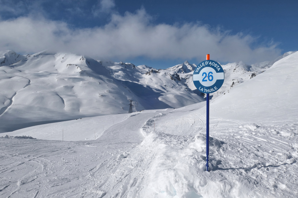 Pista da sci a La Thuile, Val d'Aosta