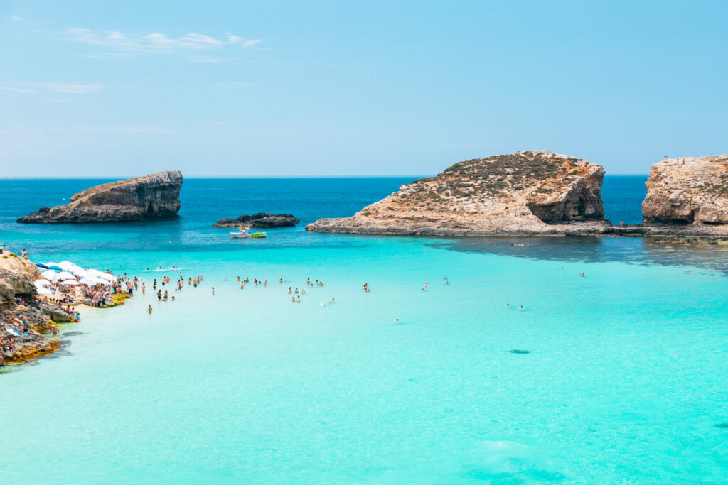 Spiaggia dell'isola di Comino, Malta