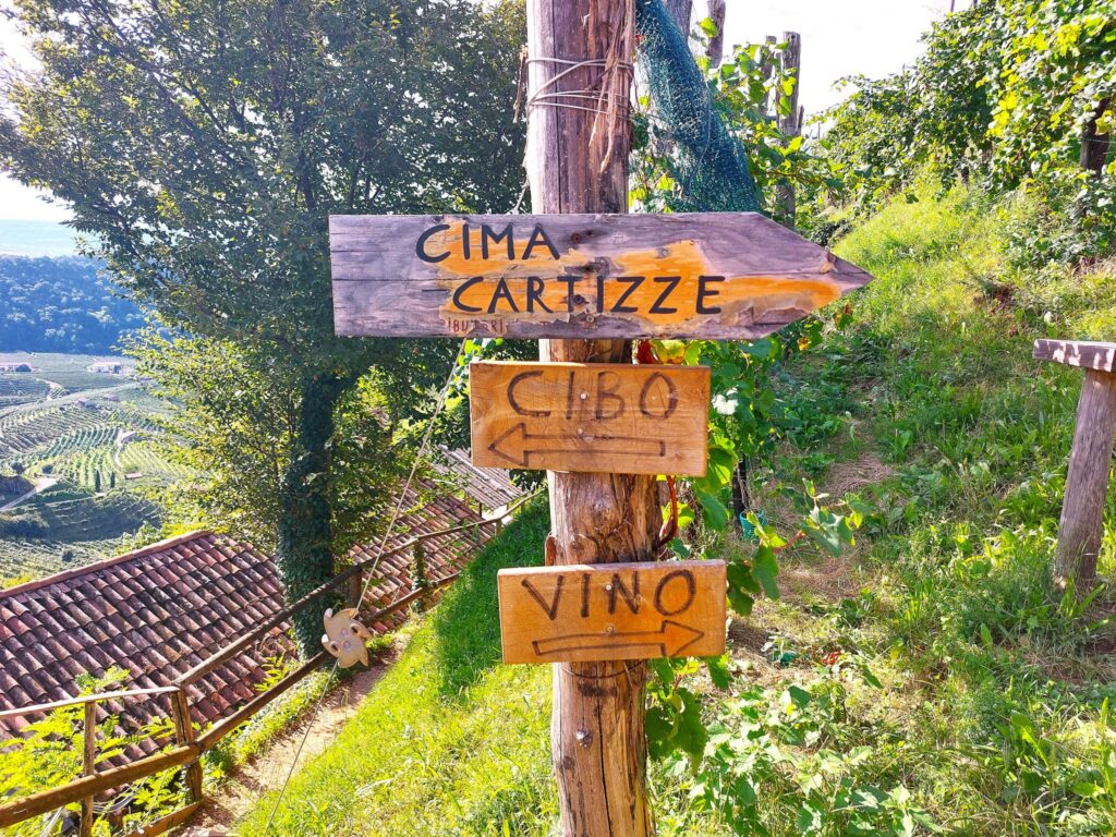 Una vista sulle colline del Cartizze