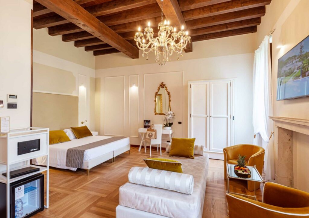 Una suite di Villa Cariola