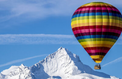 La Valle d'Aosta vista con la mongolfiera